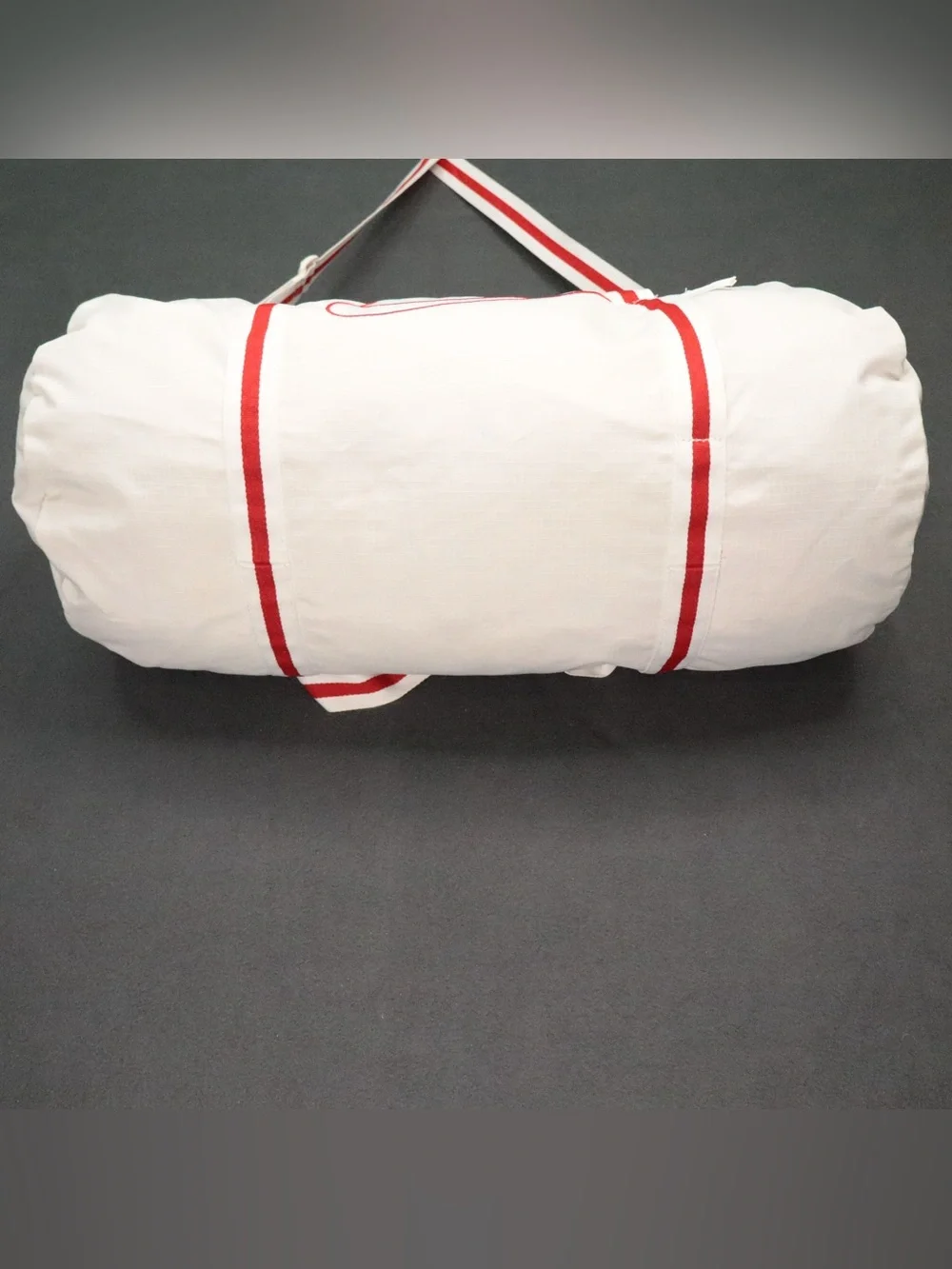 Nike Heritage Basketball Duffel Bag White Red Retro Gym Travel Bag